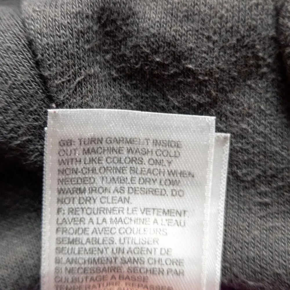The North Face Gray Fleece Hoodie Rainbow Logo Size L Athleisure Outdoors - Picture 8 of 9